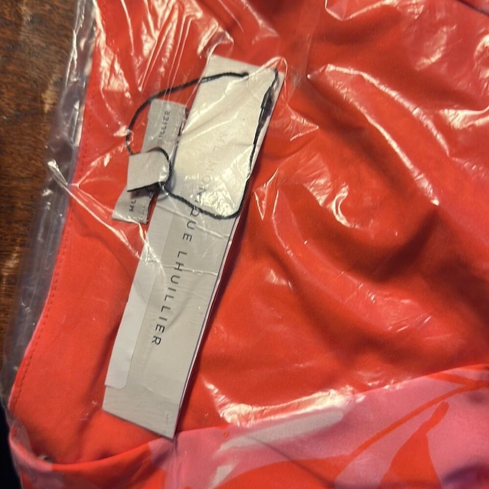 ML Monique Lhuillier Printed Taffeta Crop Top 10 - Picture 9 of 10
